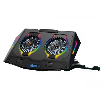 Conceptronic THYIA ERGO 2 tuulettimen pelikannettavan jäähdytysteline, 43,2 cm (17 inch), 2 kpl, painikkeet, musta, sininen, vihreä, punainen, Kiina
