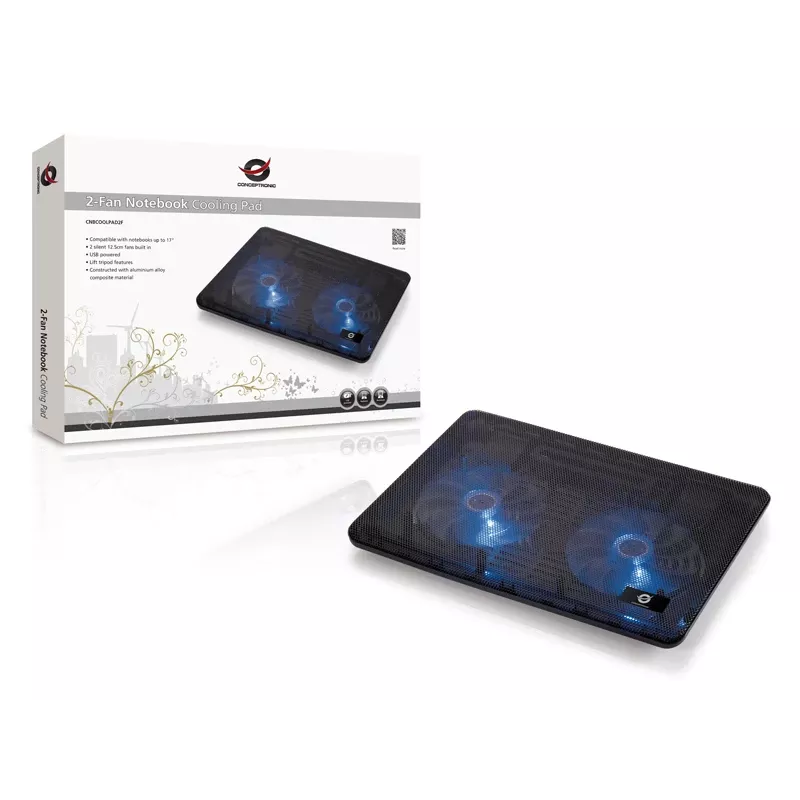 Conceptronic THANA kannettavan jäähdytysalusta, sopii enintään 15,6 inch, 2 tuuletinta