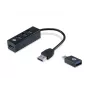USB-keskitin Conceptronic HUBBIES 4-porttinen USB 3.0 -keskitin USB-C OTG -sovittimella