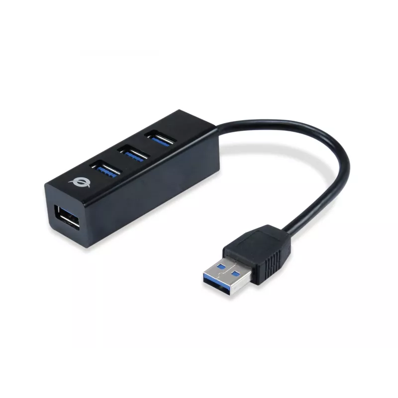 USB-keskitin Conceptronic HUBBIES 4-porttinen USB 3.0 -keskitin USB-C OTG -sovittimella