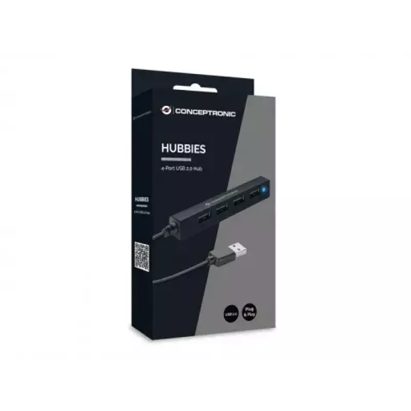 USB-keskitin Conceptronic HUBBIES 4-porttinen USB 2.0 -keskitin