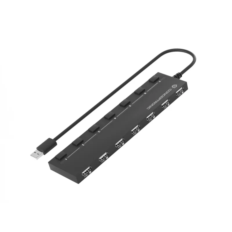 Conceptronic HUBBIES 7-porttinen USB 2.0 -keskitin