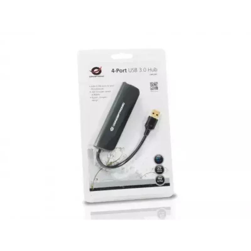 USB-keskitin Conceptronic 4-porttinen C4PUSB3