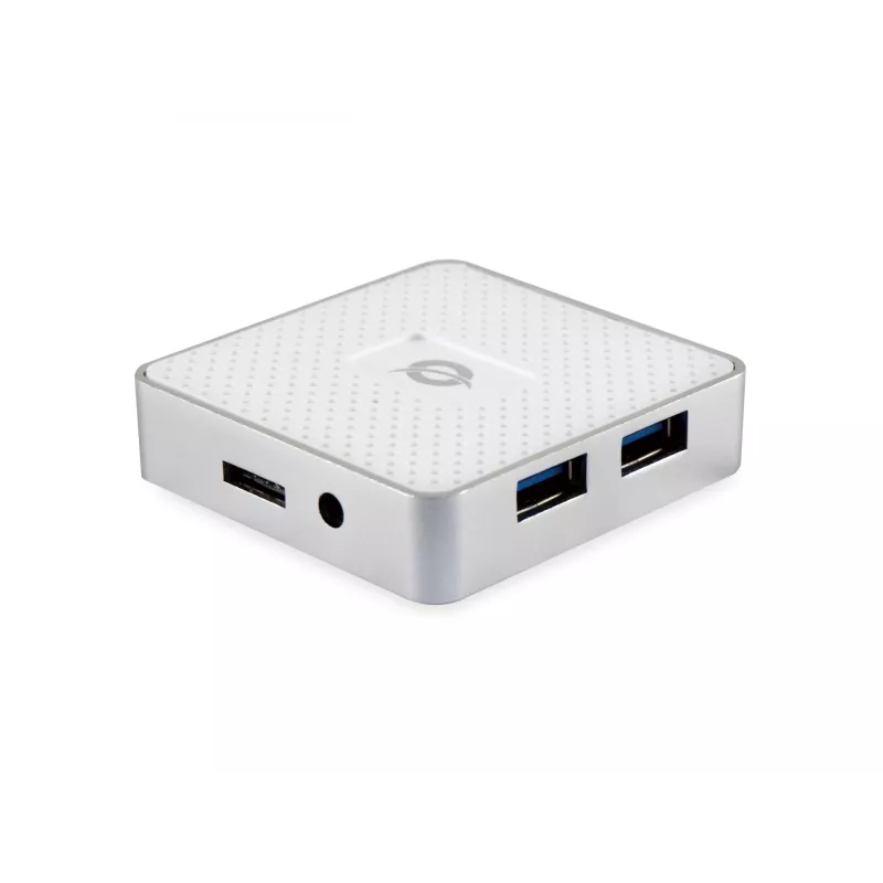 Conceptronic HUBBIES03W USB-keskitin USB 3.2 Gen 1 (3.1 Gen 1) Micro-B 5000 Mbit/s, valkoinen
