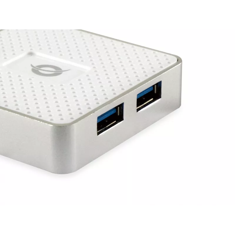 Conceptronic HUBBIES03W USB-keskitin USB 3.2 Gen 1 (3.1 Gen 1) Micro-B 5000 Mbit/s, valkoinen
