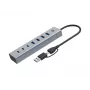 Conceptronic HUBBIES20G 7-porttinen USB 3.0 -keskitin, 5 Gbit/s, USB-C x 3, USB-A x 4