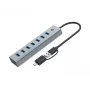 Conceptronic HUBBIES21G 7-porttinen USB 3.0 -keskitin, 5 Gbit/s, USB-A x 7