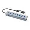 Conceptronic HUBBIES21GP 7-porttinen USB 3.0 -keskitin virtalähteellä, 5 Gbit/s, USB-A x 7