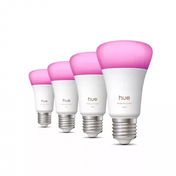 Älylamppu Philips A60 E27, Bluetooth/Zigbee, 6 W, 810 lm, valkoinen, 4 kpl:n pakkaus