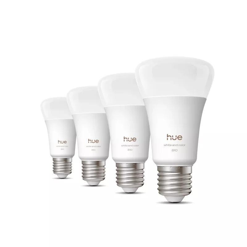 Älylamppu Philips A60 E27, Bluetooth/Zigbee, 6 W, 810 lm, valkoinen, 4 kpl:n pakkaus