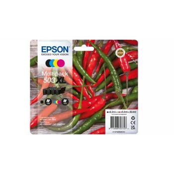 Epson 503XL mustepatruuna 4 kpl alkuperäinen suuri (XL) kapasiteetti musta, syaani, magenta, keltainen