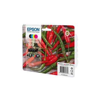 Epson 503XL mustepatruuna 4 kpl alkuperäinen suuri (XL) kapasiteetti musta, syaani, magenta, keltainen