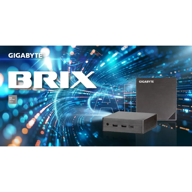 GIGABYTE BRIX Core Ultra 7 255H 2xDDR5 SO-DIMM 2HDMI 2USBC 0,46L Mini-PC