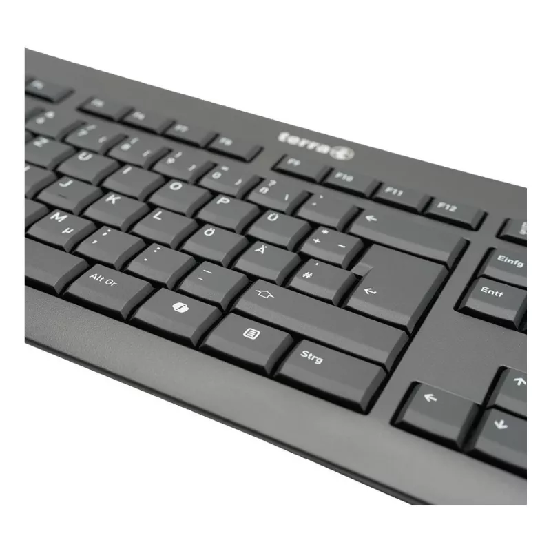 TERRA 1500 näppäimistö ja hiiri sisältyy toimisto USB QWERTZ saksa musta