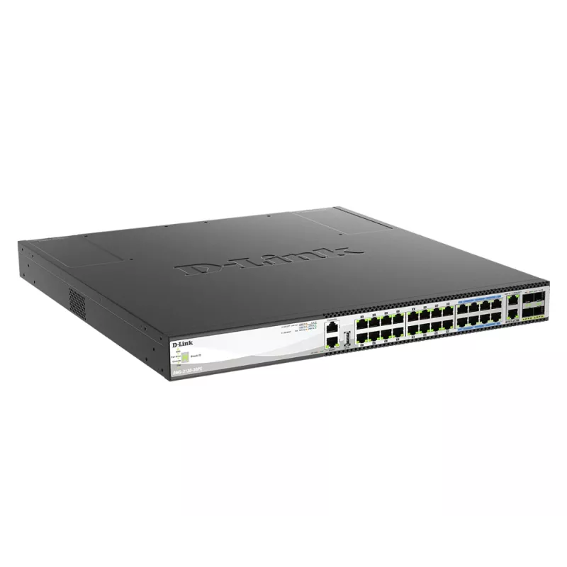D-Link DMS-3130-30PS verkkokytkin Managed L3 2.5G Ethernet (100/1000/2500) Power over Ethernet (PoE) 1U musta