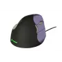 BakkerElkhuizen Evoluent 4 Small, oikeakätinen, pystysuora muotoilu, laser, USB Type-A, 2600 DPI, musta, violetti