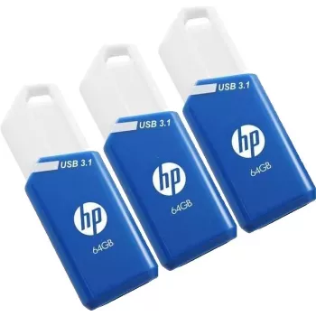 HP x755w kolmen pakkaus USB-muistitikku 64 GB USB Type-A 3.2 Gen 1 (3.1 Gen 1) sininen, valkoinen