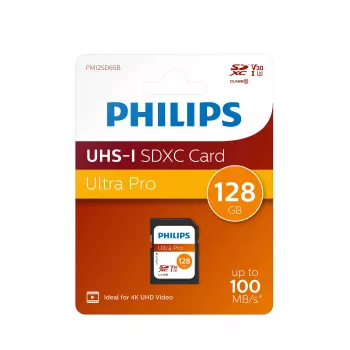 Flash-muisti Philips 128 GB SDXC UHS-I FM12SD65B