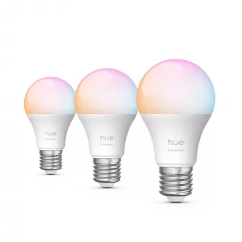Philips Hue White and colour ambience Essential A60 – E27 älylamppu – 806 lm – 8W – 3 kpl:n pakkaus