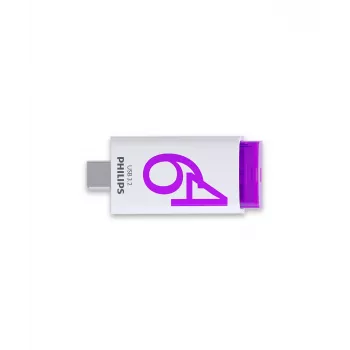Philips Click USB-muistitikku 64 GB USB Type-C 3.2 Gen 1 (3.1 Gen 1) violetti, valkoinen