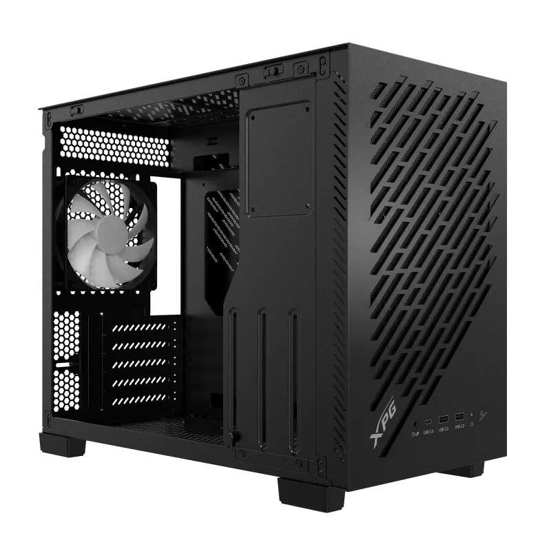 XPG VALOR AIR NANO MID-TOWER -kotelo - musta, Midi-Tower, PC, musta, micro-ATX, Mini-ITX, SPCC, 17 cm