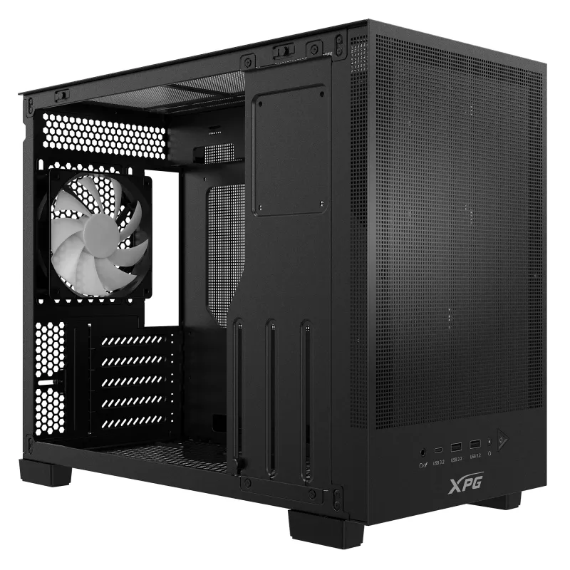 XPG VALOR MESH NANO MID-TOWER -kotelo – musta, Midi-Tower, PC, musta, micro-ATX, Mini-ITX, SPCC, 17 cm