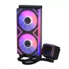 ADATA XPG Levante II 240 AIO-nestejäähdytin prosessorille, 240 mm, 2 x 120 mm ARGB-tuulettimet, musta