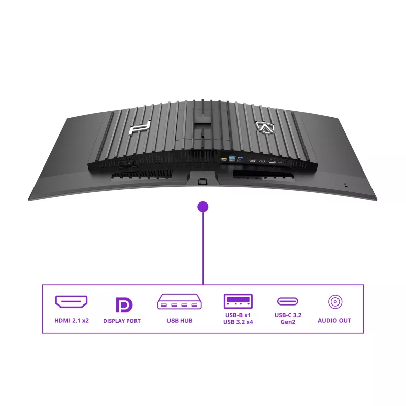 AOC Porsche PD34 tietokonenäyttö 86,4 cm (34 inch) 3440 x 1440 pikseliä Wide Quad HD QD-OLED musta