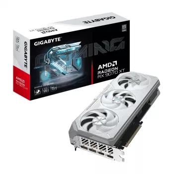 Näytönohjain GIGABYTE Radeon RX 9070 XT GAMING OC ICE 16 GB GDDR6 256-Bit PCIe 5.0 3 tuuletinta valkoinen