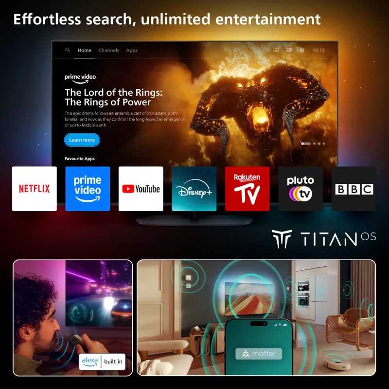 Philips Ambilight 85MLED910/12 65 inch 4K Ultra HD QD-Mini LED televisio