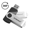USB-muistitikku Intenso 128 GB USB-A 3.2 Gen 1x1 musta-hopea