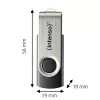USB-muistitikku Intenso 128 GB USB-A 3.2 Gen 1x1 musta-hopea