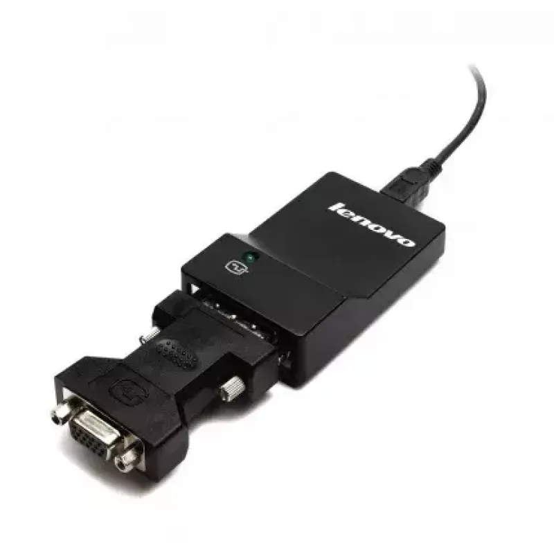 Lenovo USB 3.0 - DVI/VGA USB-näytönohjainsovitin 2048 x 1152 pikseliä musta