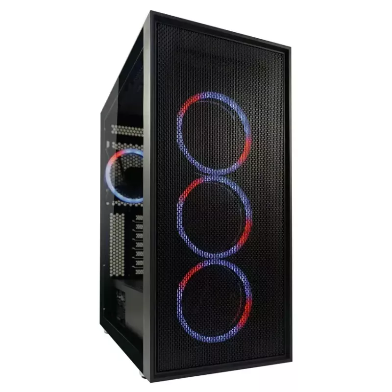 PC-kotelo LC-Power Schwarz_Wanderer_X Midi Tower musta