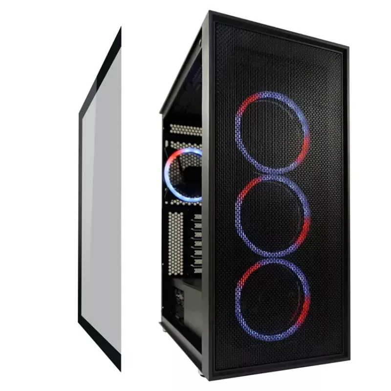 PC-kotelo LC-Power Schwarz_Wanderer_X Midi Tower musta