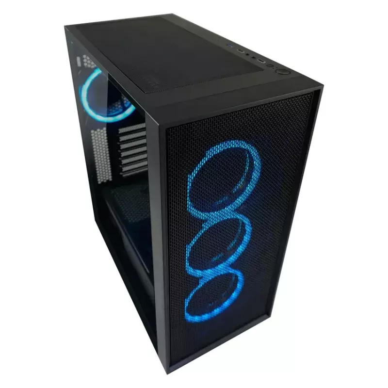 PC-kotelo LC-Power Schwarz_Wanderer_X Midi Tower musta