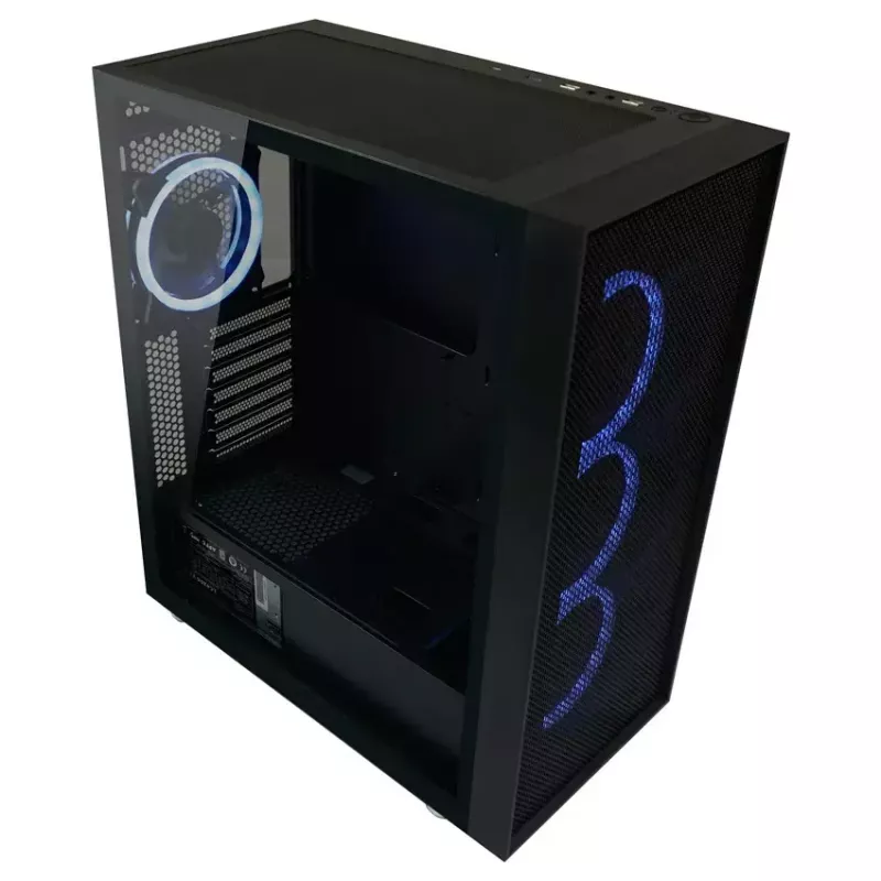 PC-kotelo LC-Power Schwarz_Wanderer_X Midi Tower musta