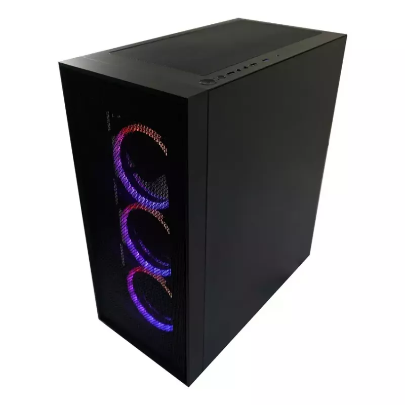 PC-kotelo LC-Power Schwarz_Wanderer_X Midi Tower musta