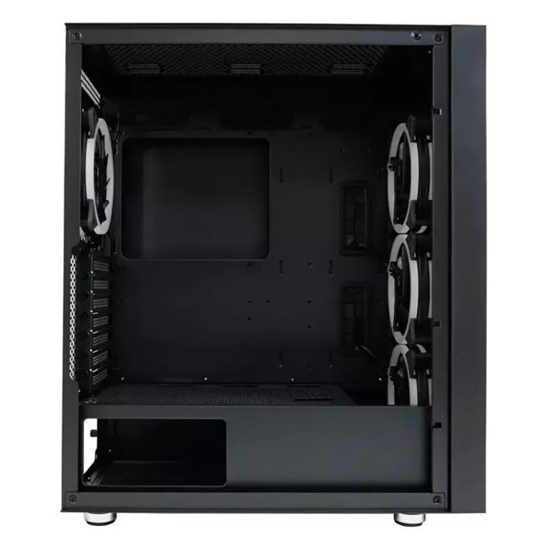 PC-kotelo LC-Power Schwarz_Wanderer_X Midi Tower musta