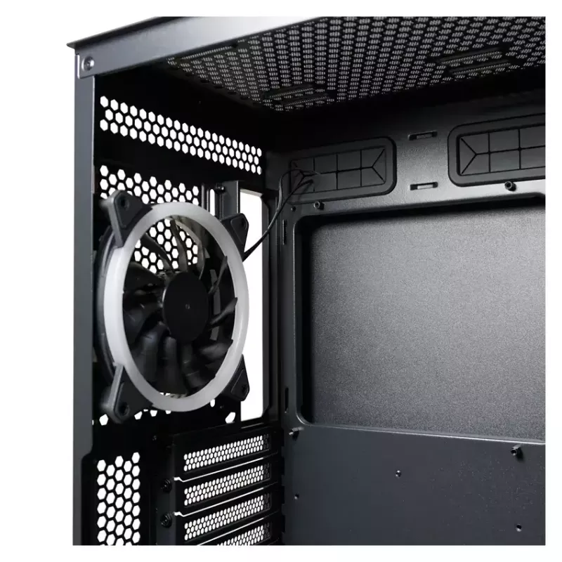 PC-kotelo LC-Power Schwarz_Wanderer_X Midi Tower musta
