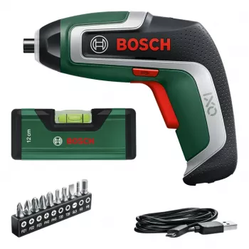 Akkuruuvinväännin Bosch IXO 7 32-osaisella teräsarjalla, ladattava käsiruuvinväännin
