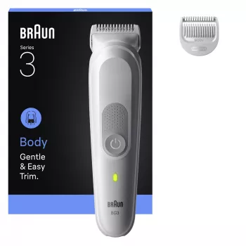 Braun Series 3 vartalotrimmeri/parranajokone, vaaleanharmaa