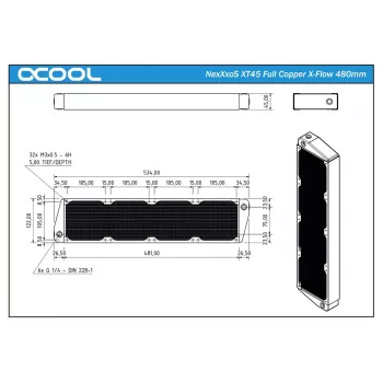 Jäähdytin Alphacool NexXxoS XT45 Full Copper X-Flow