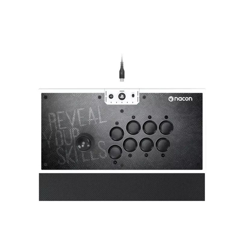 Arcade-tikku NACON DAIJA musta valkoinen USB PC PS4 PS5 johdollinen 3m