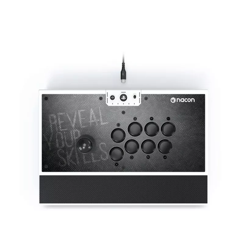 Arcade-tikku NACON DAIJA musta valkoinen USB PC PS4 PS5 johdollinen 3m