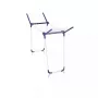 Lattialla seisova pyykkiteline Leifheit Pegasus 120 Solid Compact, taitettava metalli/muovi, 12 m kuivausala, 920×440×1490 mm