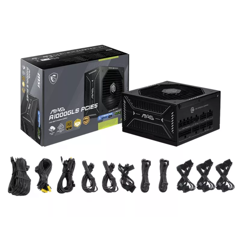 MSI MAG A1000GLS PCIE5 virtalähde 1000 W 24-pin ATX ATX musta