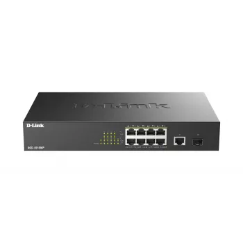D-Link DGS-1010MP/E verkkokytkin hallitsematon L2 Gigabit Ethernet (10/100/1000) Power over Ethernet (PoE) 1U musta