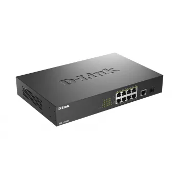 D-Link DGS-1010MP/E verkkokytkin hallitsematon L2 Gigabit Ethernet (10/100/1000) Power over Ethernet (PoE) 1U musta