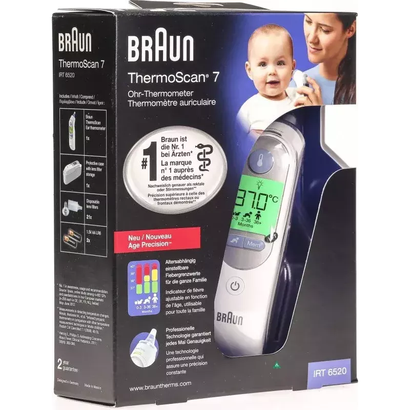 Korvalämpömittari Braun ThermoScan 7 IRT6520 valkoinen